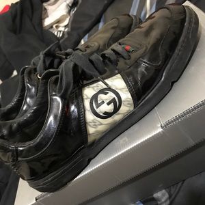 Gucci Low Top Patent Leather Sneakers